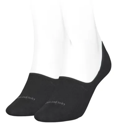 Immagine prodotto di confezione da 2 calzini Calvin Klein taglio medio logo donna 001 - nero 35-38