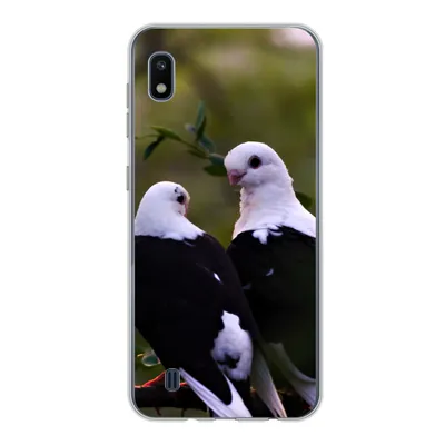 Produktbild von MuchoWow® Handyhülle Schutzhülle Hülle für Samsung Galaxy A10 Vögel - Zweig - Blätter Silikon Softcase Handy Hülle - Schutzhülle