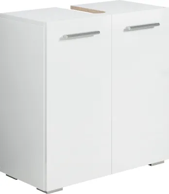 Image de Meuble vasque Jupiter 60 x 30 x 60 cm - Blanc mat - Meuble de salle de bain, colonne, armoire