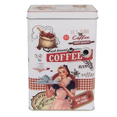 Zdjęcie produktu dla Pudełko do przechowywania Clayre & Eef 8x12x19 cm Biało-czerwone aluminium