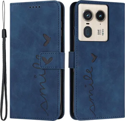 Produktbild von Motorola Edge 50 Ultra Hülle - Coverup Smile Klapphülle - Blau
