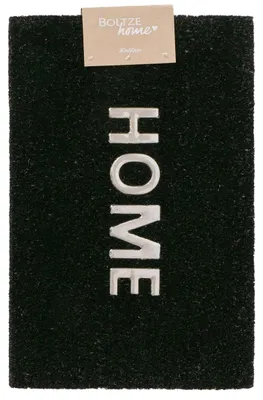 Obrázek produktu pro BOLTZE Fußmatte Home (Schwarz/Silber, LxBxH: 60 x 40 x 1,2 cm, HOME Textmotiv)