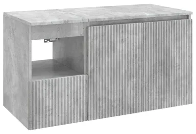 Produktbild von vidaXL Badezimmermöbel-Set 2 stk. Betongrau Holzwerkstoff