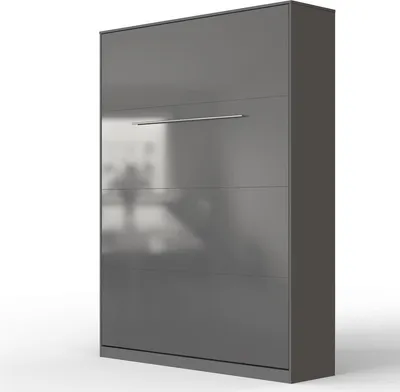 Produktbild von SMARTBett Schrankbett Standard  Anthrazit/Anthrazit Hochglanzfront 140 Vertikal