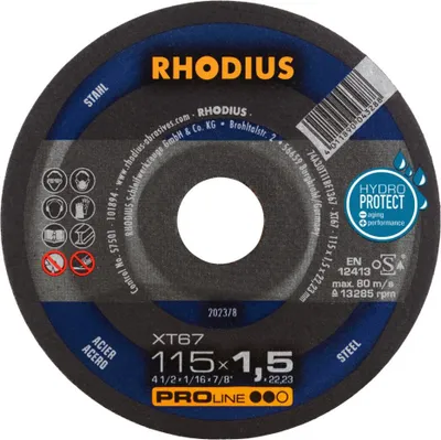 Zdjęcie produktu dla Rhodius XT67 210742 Cutting disc (straight) 115 mm 1 Set Steel
