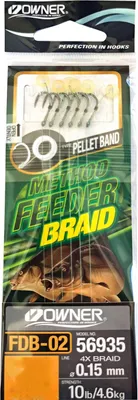 Produktbild von Owner Method Feeder Haken Pelletband - 6 gebundene Angelhaken, Hakengröße/Schnurdurchmesser:Gr. 6 / 0.18mm