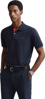 Zdjęcie produktu dla Gant Polo Slim Fit ciemnoniebieska bawełna