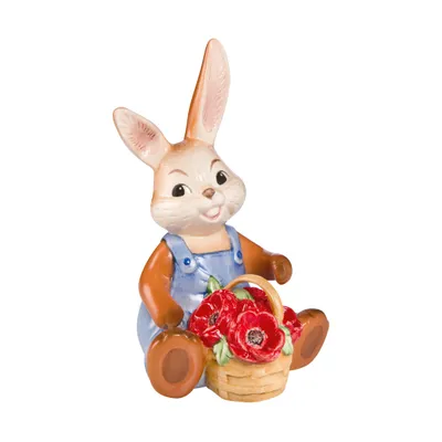 Produktbild von Goebel Hase Ein Korb voll Anemonen Osterhasenfigur