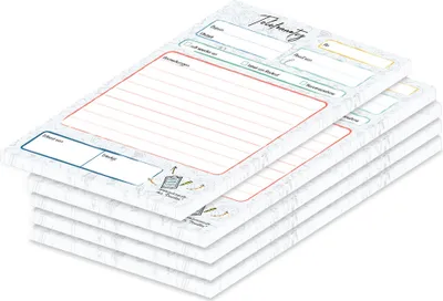 Produktbild von PRICARO Telefonnotizblock, A6, Doodles, 5 Stück
