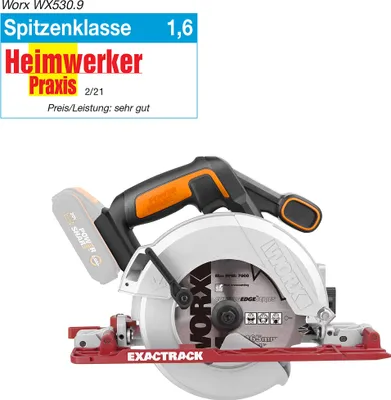 Image de Scie circulaire portative sans fil WORX WX530 20V incl. 165x16mm Ø, sans batterie ni chargeur