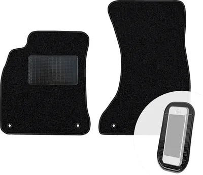 Produktbild von moto-MOLTICO Vorne Fußmatten Auto Velours Autoteppiche Schwarz Automatten Set 2-teilig passend für Audi A5 ab 2007