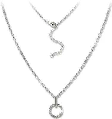 Image de SilberDream Zirkonia Collier 45cm 925 Argent Femme Bijoux Cercle GSK410W