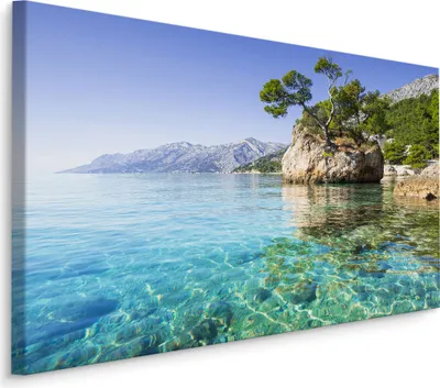 Zdjęcie produktu dla Fantastyczna tapeta na płótnie 100x70 cm XXL art print natura morze plaża niebo