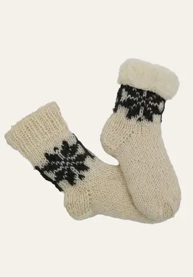Produktbild von Handgestrickte Merino Wollsocken gefüttert Modell 10 - Größe: 36/37