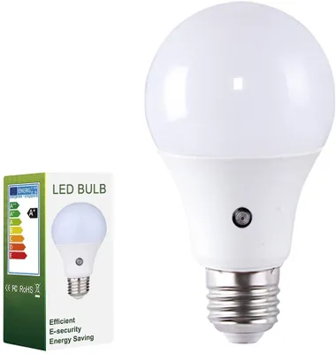Obrázek produktu pro LED žárovka 7W E27 630Lumen s integrovaným soumrakovým denním světlem 360° senzory Cool White 6000K
