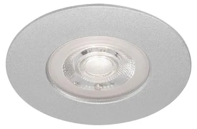 Image de Lampe LED encastrée BRILONER LEUCHTEN KULANA, 5 W, 460 lm, IP44, chrome mat, plastique, Ø 9 cm