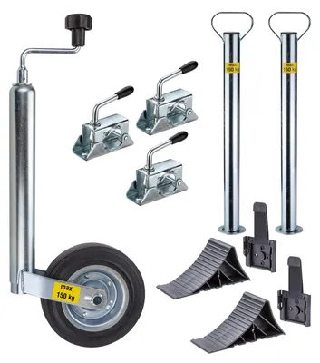 Unterlegkeil Bremskeil Keil Stützrad Schnellhubstützen Anhänger Zubehörpaket Zubehör 10-tlg. Schnellhubstütze Keile 48mm 150kg Klemmen Stützen 600mm Hänger Henger Paket 10tlg Stütze Hubstütze 925776 19899 4031765198998 B08TMC259X