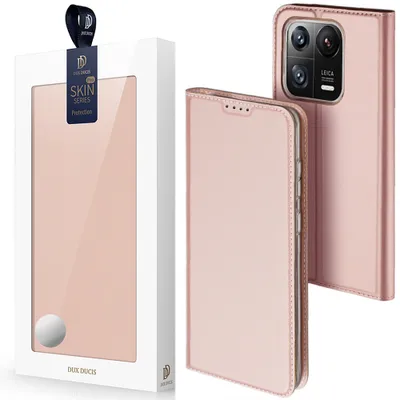 Zdjęcie produktu dla Dux Ducis Skin Pro Etui Xiaomi 13 Pro Pokrowiec Z Klapką Portfel Na Kartę Podstawka Różowe