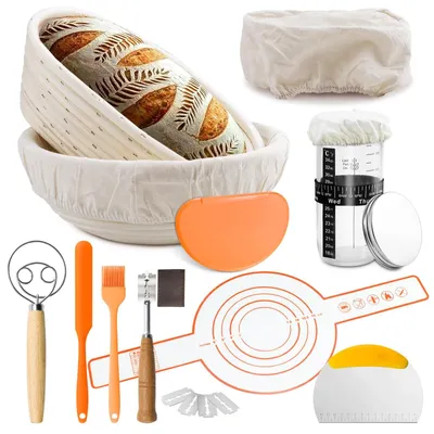Produktbild von Set für die Brotherstellung mit Zutatenzubereitung, inklusive Zubehör für Sauerteig
