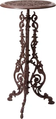 Produktbild von Gartentisch Gusseisen 72cm Tisch Beistelltisch Eisen Antik-Stil braun