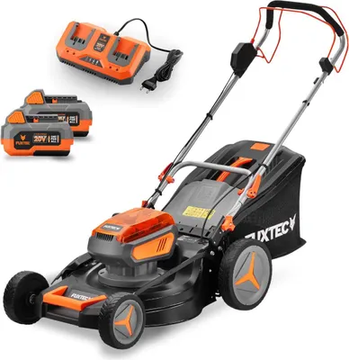 Immagine prodotto di FUXTEC Tagliaerba a batteria 40V (2x20V) E2RM46 semovente, Mulching e Scarico Laterale - Set Batterie 2x4Ah e Caricatore - taglio 46cm