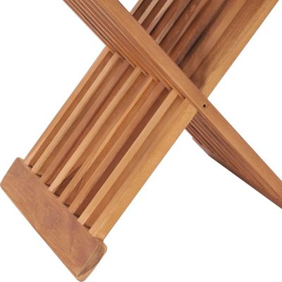 vidaXL Składany stołek 40×32×45 cm z litego drewna tekowego