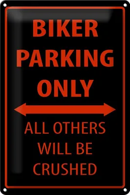 Produktbild von Blechschild Fahrrad 20x30cm Biker parking only
