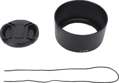 Produktbild von Gegenlichtblende passend für RF S 55 bis 210 mm F5 7.1 IS STM ABS ET 60B Kameraschirm mit 55 mm Kappe