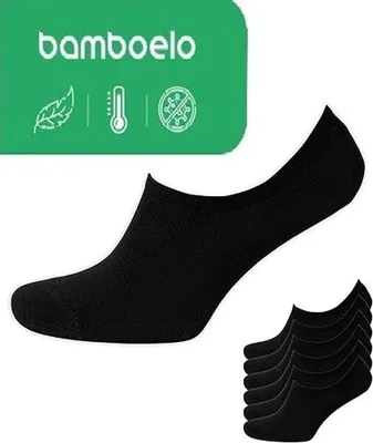 Produktbild von Bambus Sneaker-Socken Damen Kurzsocken Schwarz Größe 36-40
