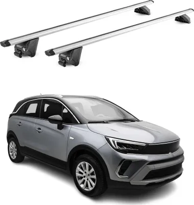 Zdjęcie produktu dla Bagażnik dachowy do Opel Crossland Grandland X 2017-2025 100 kg aluminium srebrny 2x ABE