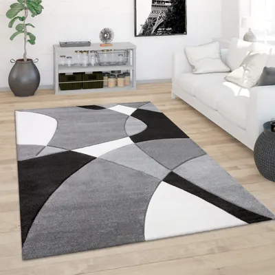 Immagine prodotto di Tappeto soggiorno a pelo corto moderno 3D look taglio contorno motivo astratto dimensioni 120x170 cm