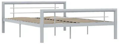Obrázek produktu pro vidaXL Postelový rošt šedobílý kov 160 × 200 cm