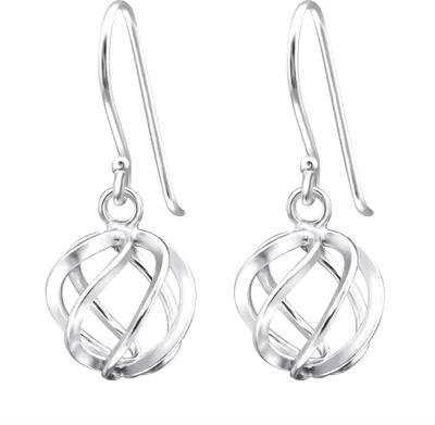 Produktbild von 925 Sterling Silber Ohrhaken Ohrringe mit Knoten