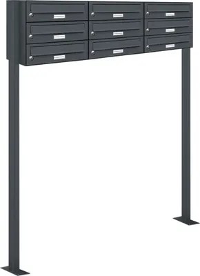 Produktbild von 9er Standbriefkasten Anlage Freistehend RAL 7016 - Anthrazit