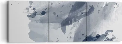 Produktbild von Bild auf Leinwand - Leinwandbild - 3 Teile - Abstraktion Blau Minimalismus - 90x30cm - Wand Bild - Wanddeko - Wandbilder - Leinwanddruck - Bilder - Wanddekoration - Leinwand bilder - CA90x30-4941