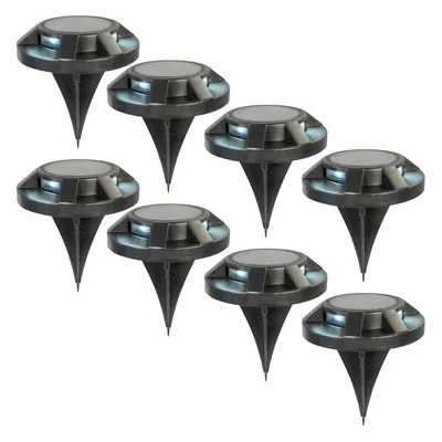 Produktbild von GRUNDIG LED Solar-Bodenleuchte 120 mm, schwarz, 8er Set