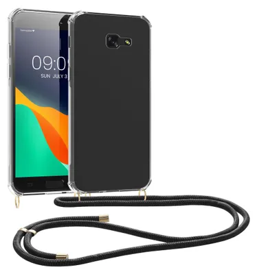 Produktbild von kwmobile Necklace Case kompatibel mit Samsung Galaxy A5 (2017) Hülle - Silikon Cover mit Handykette - Band Handyhülle Schwarz Transparent
