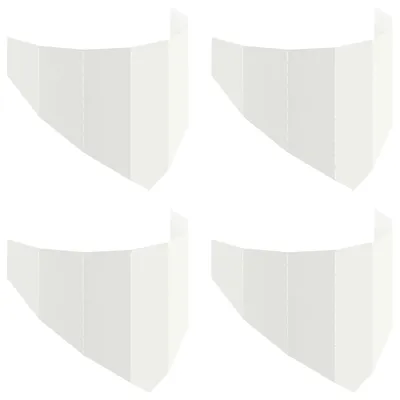 Immagine prodotto di vidaXL Bordatura per prato, 4 pezzi, 100 x 45 cm, acciaio, bianco