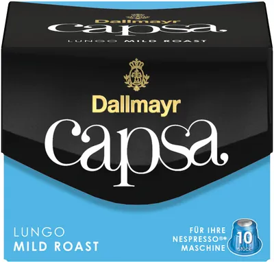 Zdjęcie produktu dla Dallmayr 10 kapsułek kawy Capsa Lungo Mild Roast Nespresso 56g