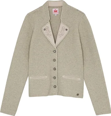 Produktbild von Elena Damen Strickjacke Janker Trachten jacke, Farbe:Natur, Größe:46/3XL