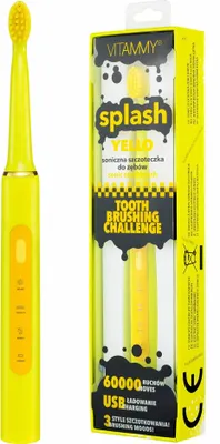 Produktbild von VITAMMY SPLASH, detská sonická zubná kefka, od 8 rokov, žltá /