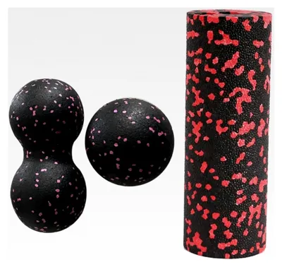 Produktbild von Faszienball Set, Massageball für Wirbelsäule, Rücken, Nacken, Mittelhart