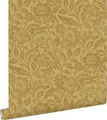 Zdjęcie produktu dla ESTAhome tapeta zabytkowe kwiaty przydymiona zieleń oliwkowa 50 x 900 cm