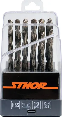 Produktbild von HSS Metallbohrer 1-10 mm 19-tlg. 21999 STHOR