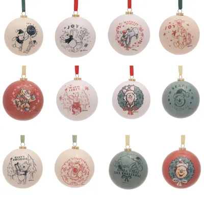 12 Disney Winnie Puuh Weihnachtskugeln, Kunststoff, 15 cm