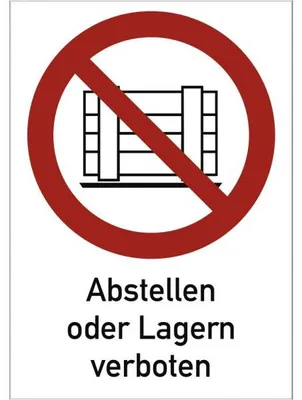 Produktbild von Dreifke® Schild Abstellen oder Lagern verboten, Kombischild, Alu, 262x371 mm