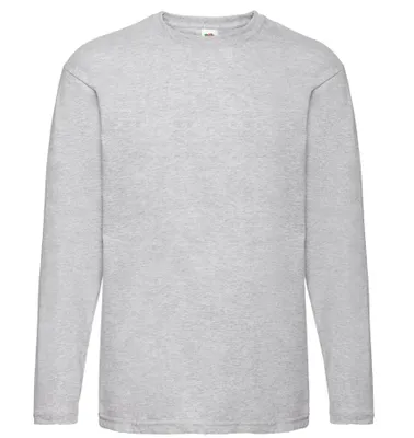 Obrázek produktu pro Fruit of the Loom F610380 tričko dlouhý rukáv pánské bavlna šedá - velikost M