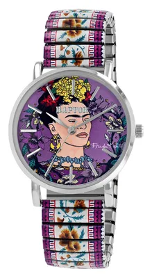 Produktbild von Raptor Damenuhr RA10255-011 Frida Kahlo Edition mit Zugband Floral Lila