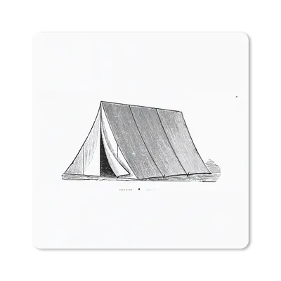 Produktbild von MuchoWow® Mauspad Mousepad Retro - Zelt - Camping 20x20 cm - Mousepads - Maus Mat - Pad - Mausunterlage - Desk Mat - Bureauartikeln