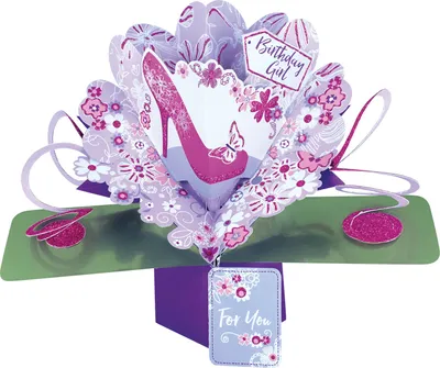 Produktbild von Grußkarte Pop Up Karte Frauen Geburtstag, Geburtstagskarten, Glückwunschkarten High Heels